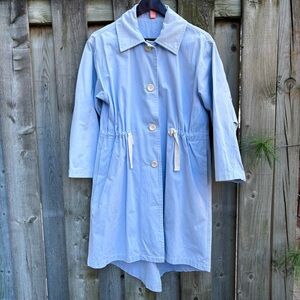 Caposhie O/S Light Blue Cotton Anorak/Trench Topper Jacket